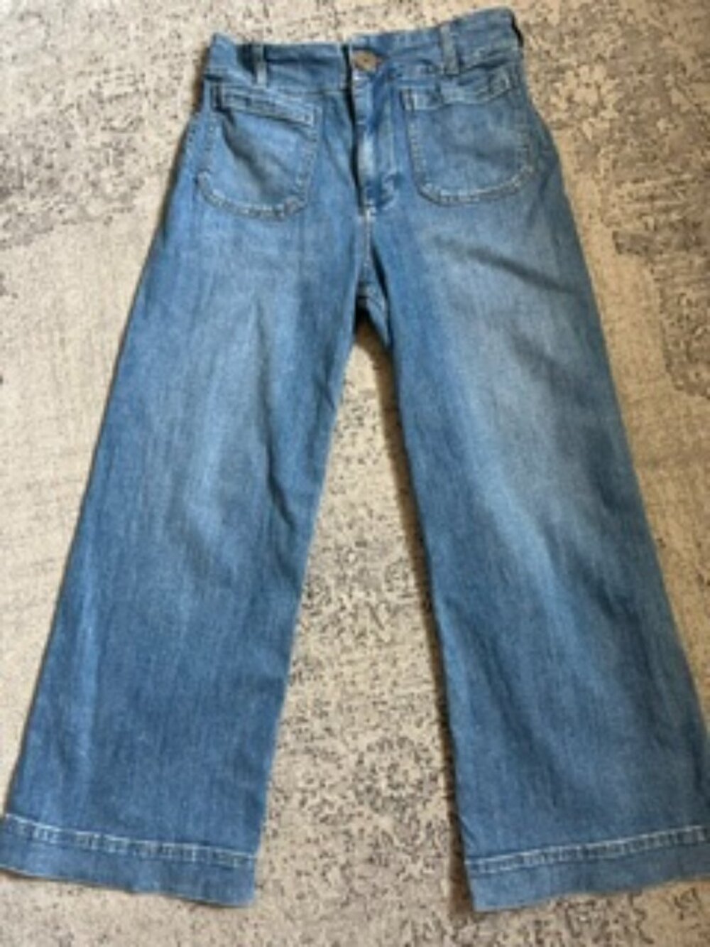 Maeve The Colette High Rise Wide Leg Cropped Jeans 30